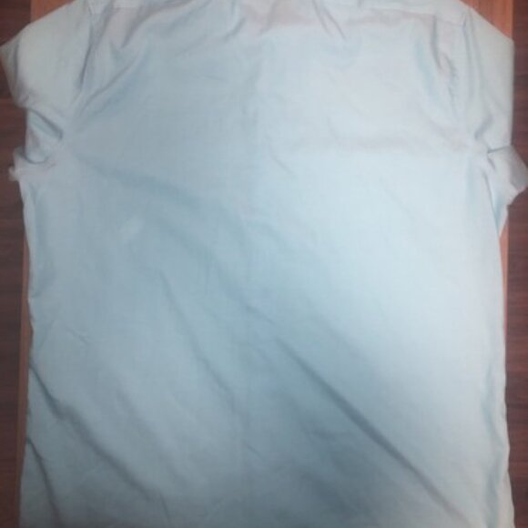 Calvin Klein Mens Large Blue Slim Fit Performance Long Sleeve Button Up Shirt - Picture 8 of 9